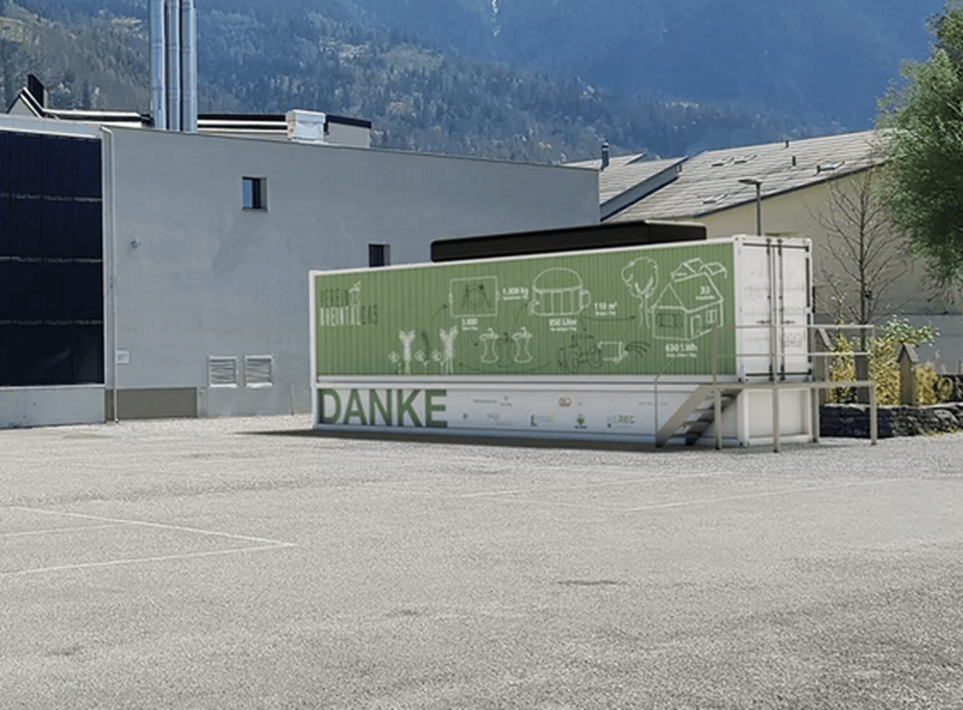 Modell Kleinbiogasanlage in Triesen